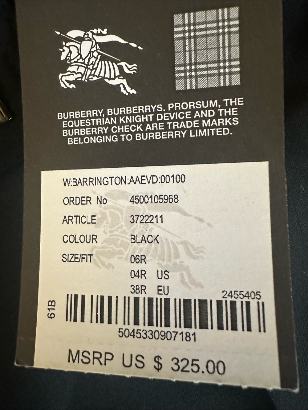 Burberry Black Wool Trousers 4 Lined Flat Front Dress Pant Straight Leg NWT $325 - Picture 7 of 12